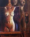 La modelo imaginaria (óleo sobre lienzo 50 x 61 cms)